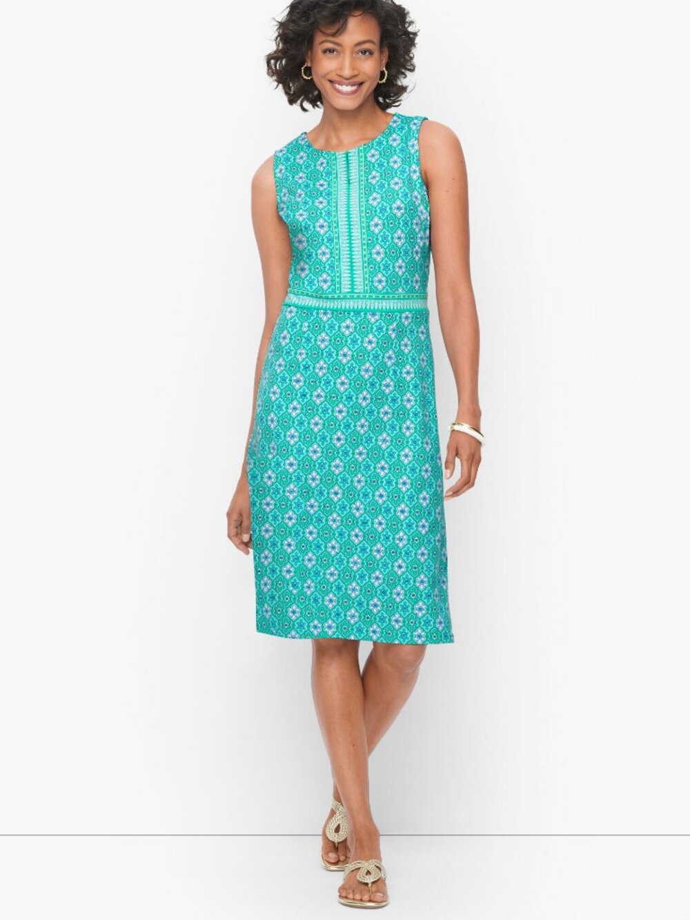 Effortless Jersey Tiny Medallions Sheath Dress